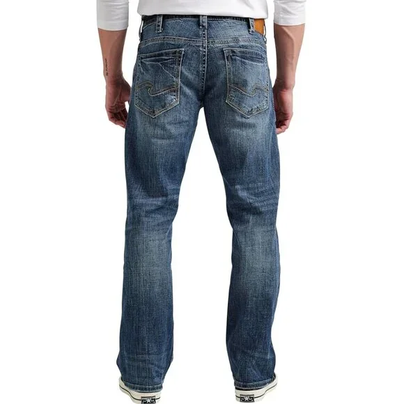 Silver Jeans Co. Men's Gordie Relaxed Fit Straight Leg Jeans 34x32 - Picture 3 of 6